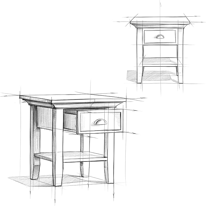 SIMPLIHOME Redmond SOLID WOOD 19 inch Wide Square Transitional End Side Table - Image 13