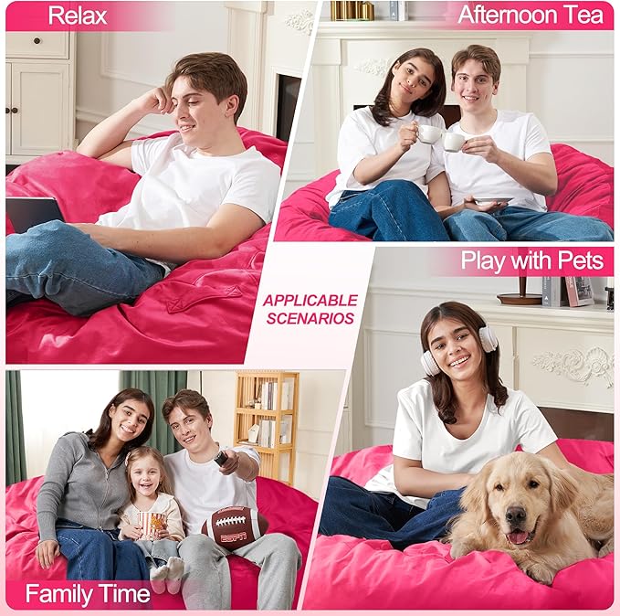 Homguava 6 FT Bean Bag Chair: 6' Bean Bags - Image 5