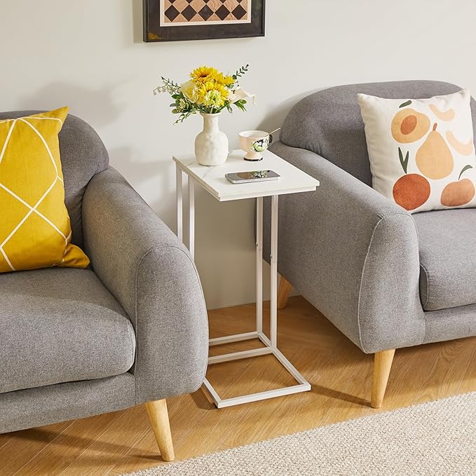 C Shaped End Table, Small Side Table - Image 4
