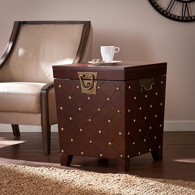 SEI Furniture Nailhead Storage Trunk End Table - Image 8
