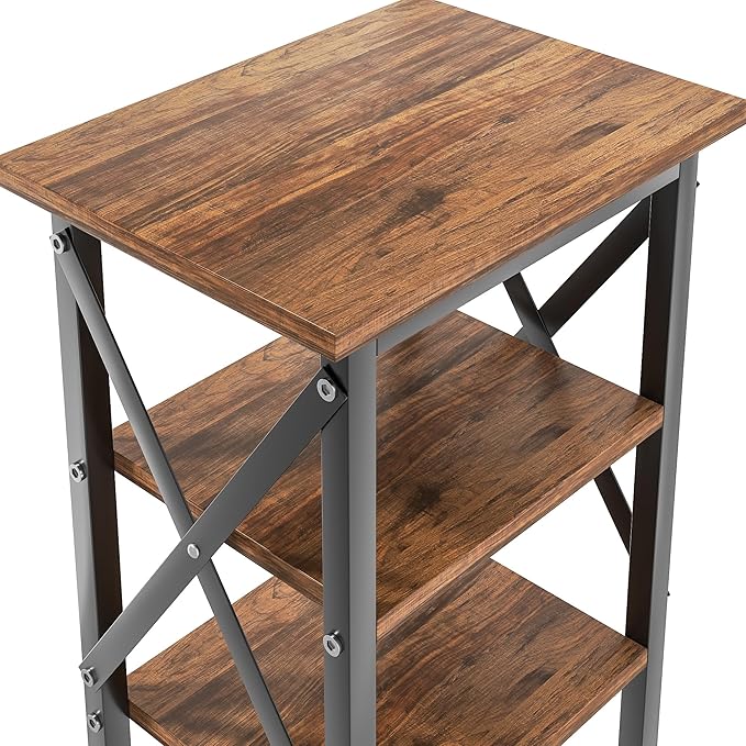 VECELO End Table, Bedside Table, X-Design Reinforced Nightstands, Side Table - Image 10