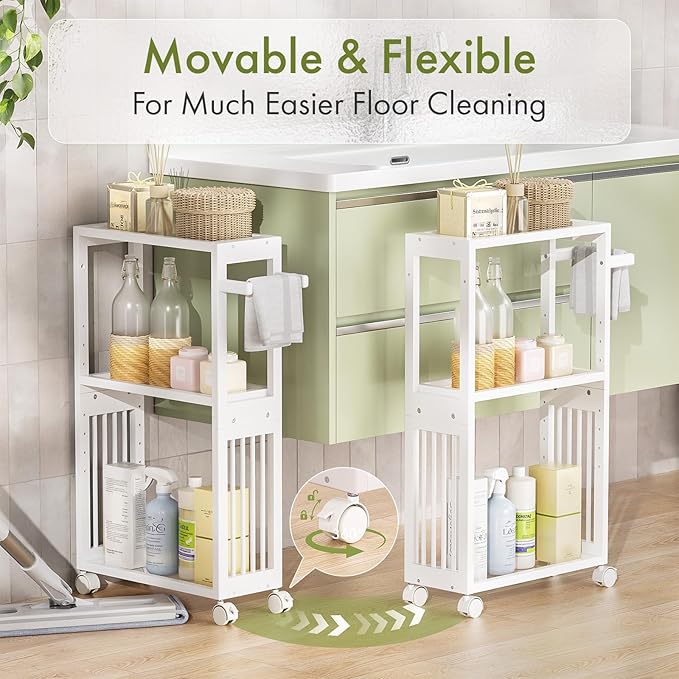 AmazerBath White Toilet Paper Holder Storage - Image 4