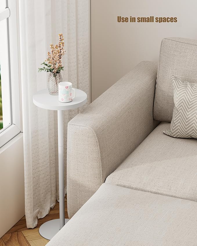 TUTOTAK Tall Round Side Table, Small End Table, Beside Table, Drink Table - Image 9