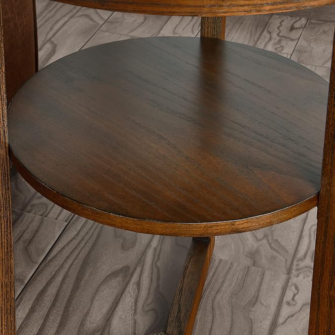 MODERION Round End Table, Rustic Side Table - Image 7