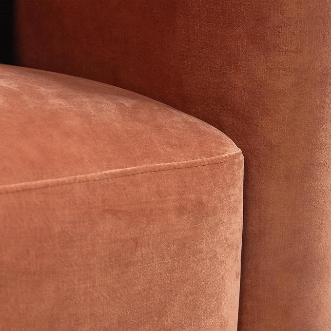 Acanva Luxury Modern Tight Curved Back Velvet Sofa, Minimalist Style Comfy Couch - Image 9