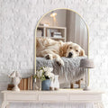 Arched Wall Mirror 24"X36", Modern Farmhouse Mirror Wall Mounted, Curved Arch by PUZONJIG