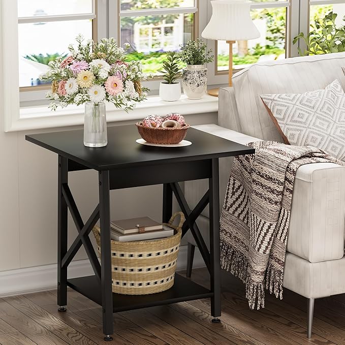GreenForest End Table 24 inch for Living Room, Large Square Side Tables - Image 2