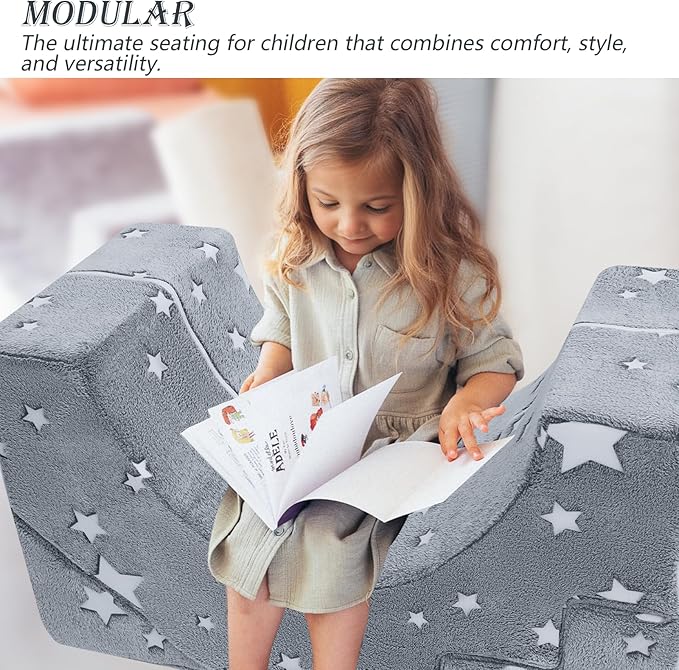 MeMoreCool Foam Climbing Toddler Couch, Modular Kids Sofa - Image 8