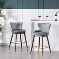 Roundhill Furniture Leland Fabric Upholstered Wingback Bar Stools by RoundhillFurniture