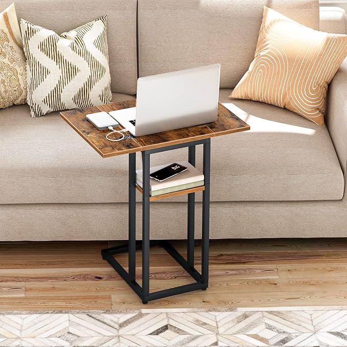 HOOBRO Foldable End Table, C Shaped Side Table - Image 5