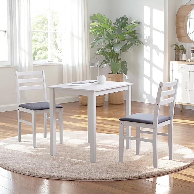 Livinia Seattle Modern Farmhouse Kitchen Dining Room Chair Set of 4, Solid Wood - Image 2