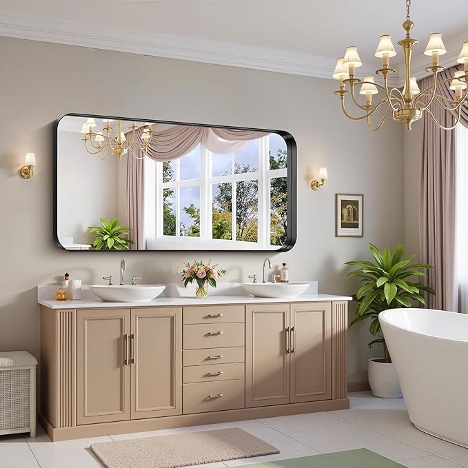 FORBATH 60x30 Inch Large Bathroom Mirror - Image 3