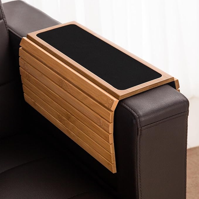 GEHE Couch Arm Tray Table, Flexible/Foldable Sofa Armrest Tray, Couch Armrest - Image 7