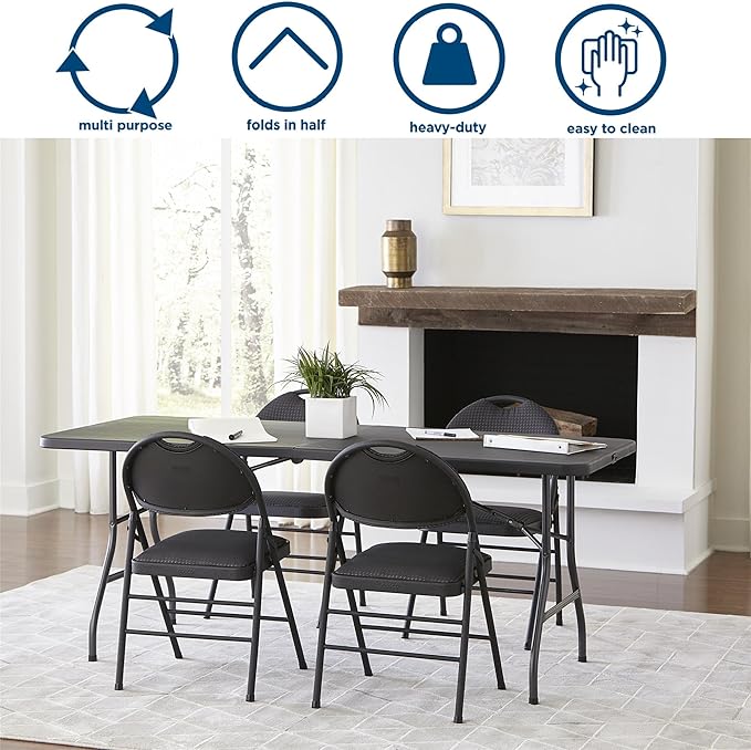 COSCO Molded Folding Banquet Table w/Handle - Image 5