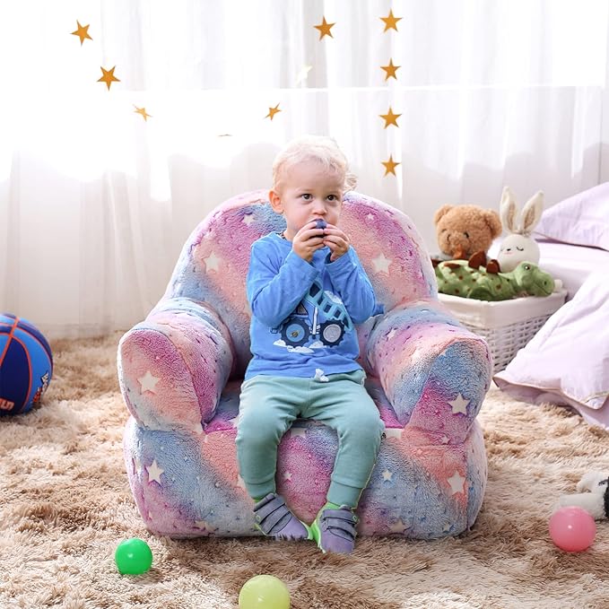 Toddler Chair, Glow in The Dark Kids Sofa Bean Bag Chair - Image 2