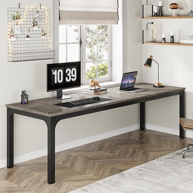 Tribesigns 78.7 Inches Extra Long Computer Desk 2 Person Desk, Double Long Desk - Image 7