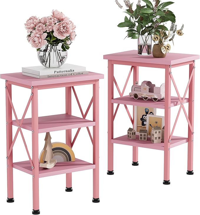 VECELO Modern Nightstands X-Design Side End Table Night Stand by VECELO