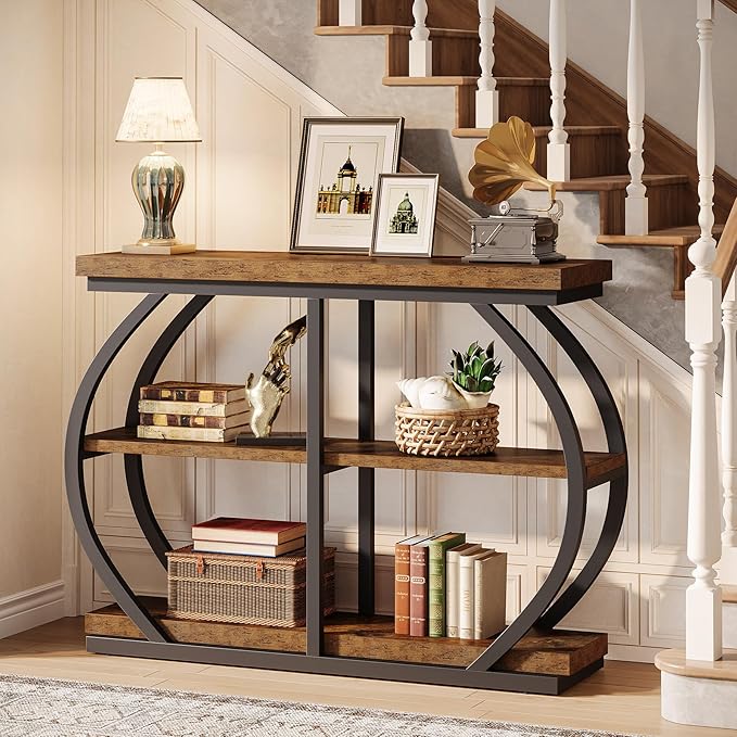 Tribesigns 41.3" Console Table, Industrial 3-Tier Entryway Table by Tribesigns