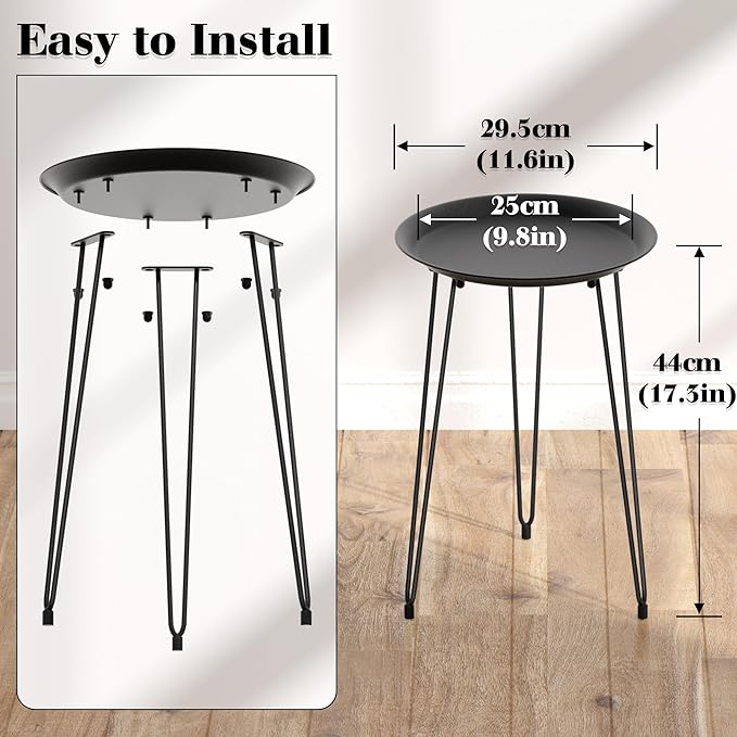 SUEH DESIGN Plant Stand Indoor, Metal Plant Stand Round Plant Table Heavy Duty - Image 6