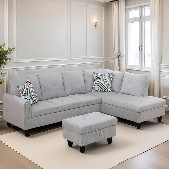 L Shaped Sectional Couches for Living Room, Modern Modular Sectional Sofa - Image 3