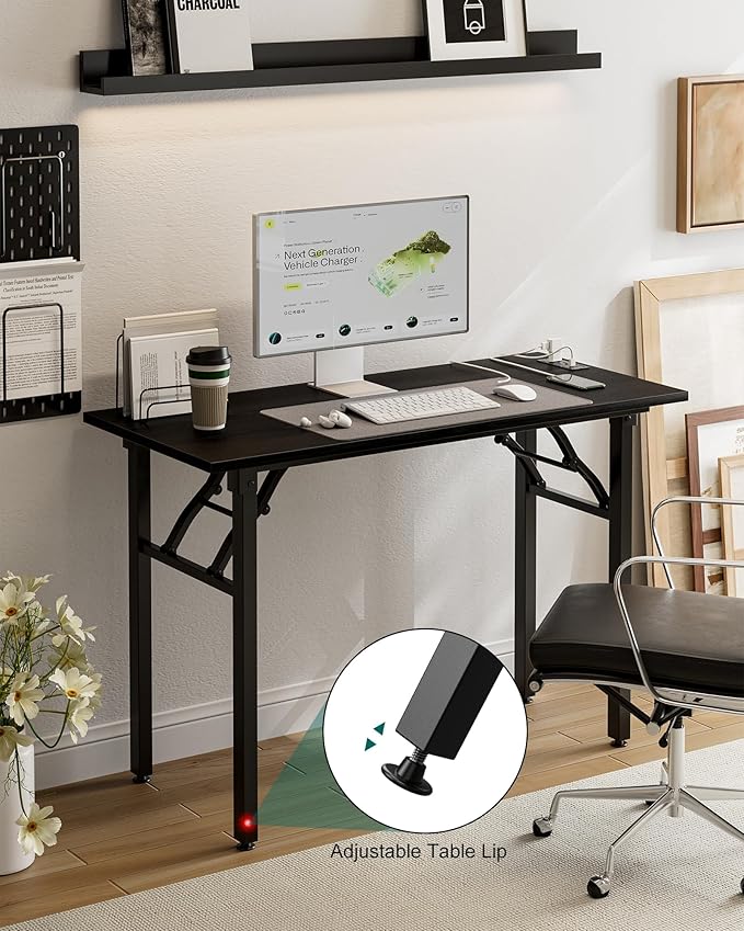 Frylr Small Folding Computer Desk – 43.3 Inch Portable Table - Image 8