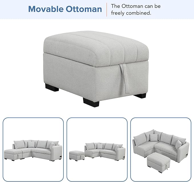 Ball & Cast L-Shaped Sectional Pull Out Sofa - Image 6
