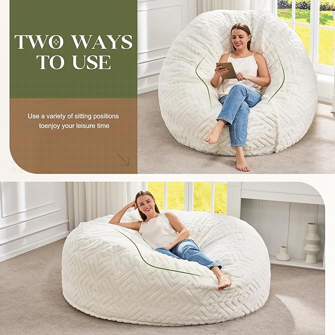 Hobestluk Bean Bag Chairs Adults Beanbag Chair - Image 3