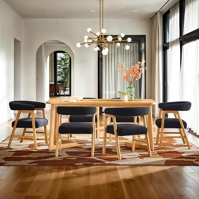 Walker Edison Ezra Modern Curved Back Dining Chair - Image 8