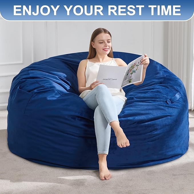 Hobestluk 5FT Bean Bag Chair Giant Bean Bag Chairs - Image 7