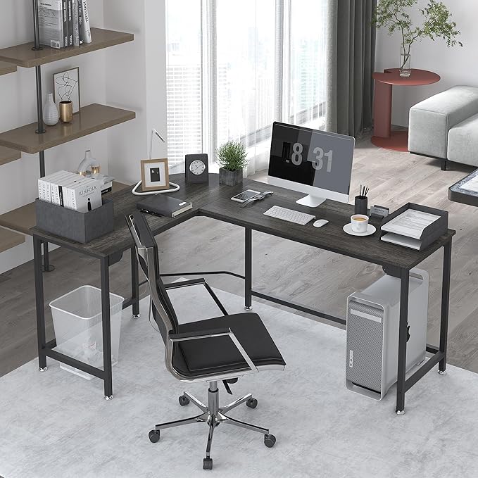Teraves Modern L Shaped Gaming Desk 58'' Corner Computer Desk - Image 2