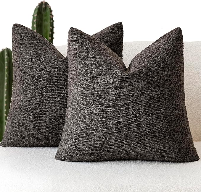 Foindtower Pack of 2, Decorative Textured Boucle Throw Pillow Covers Accent by Foindtower