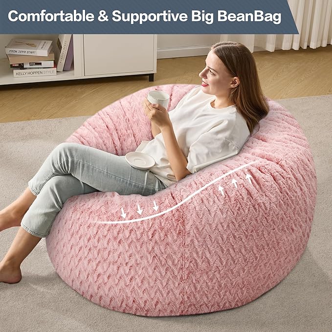 3ft Bean Bag Chairs for Adults Large Beanbag Chair - Image 6