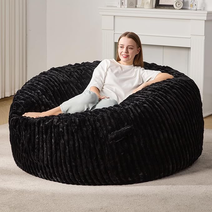 Hobestluk 5ft Bean Bag Chairs for Adults Large Beanbag Chair by YourHomeDeservesMore