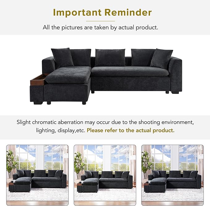 Merax 93.7" L-Shaped Sectional Sofa - Image 7