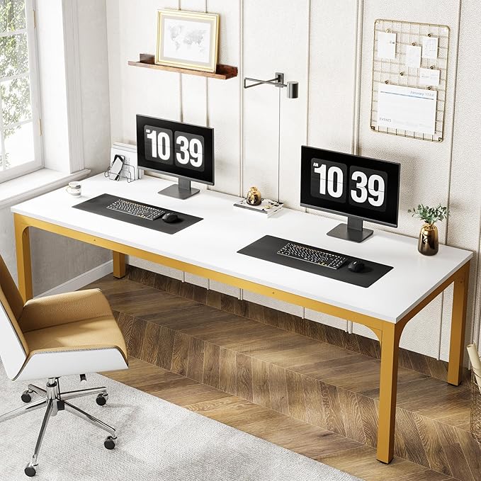 Tribesigns 78.7 Inches Extra Long Computer Desk 2 Person Desk, Double Long Desk - Image 3