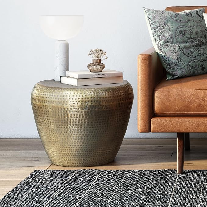 SIMPLIHOME Preston Modern Industrial 22 inch Wide Metal Metal Side Table in - Image 2