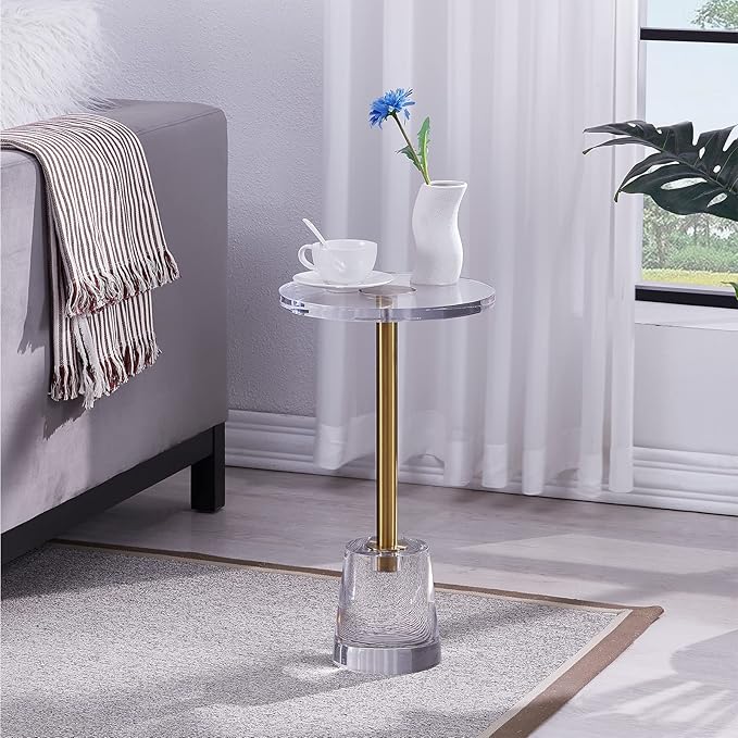LIKENOW Furniture Acrylic Side Table, Office | Modern Nightstand by LIKENOW