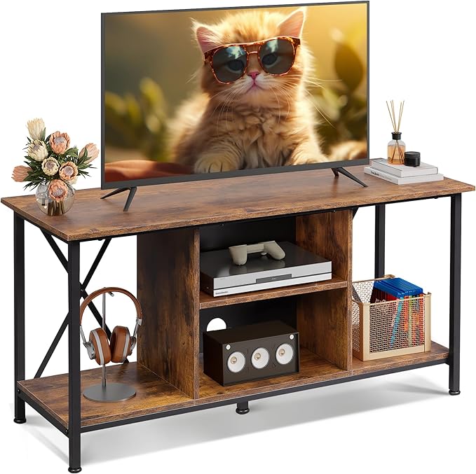 WLIVE TV Stand up to 45 Inch TV, Rustic Brown by WLIVE