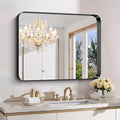 FORBATH 30x36 Inch Bathroom Mirror, Brushed Black Deep Frame Wall Mirror by FORBATH