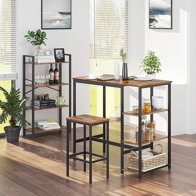 VASAGLE Bar Table with Sturdy Metal Frame, Easy Assembly, Industrial Design - Image 4