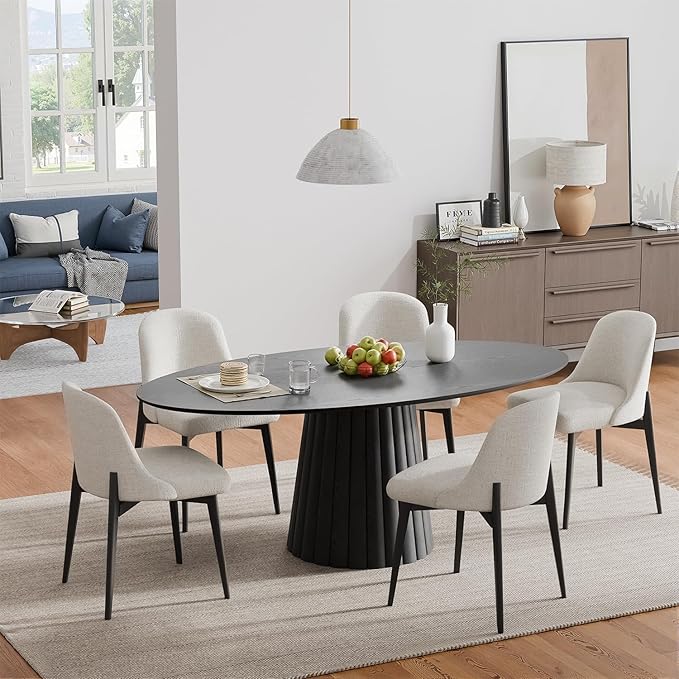 Casaphoria 67" Oval Dining Table, Modern Wood Kitchen Table - Image 3