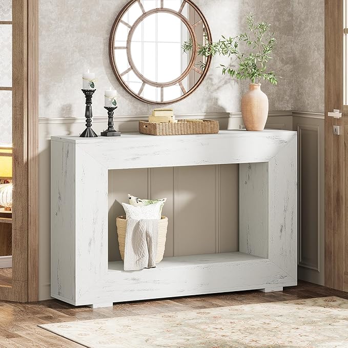 Tribesigns Farmhouse Console Table, 47 Inches Entryway Console Table by Tribesigns