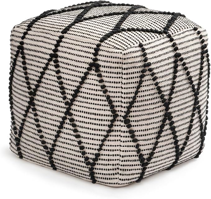Anji Mountain 100% Handmade & Handcrafted Comfortable Home Décor Pouf Ottoman - Image 3