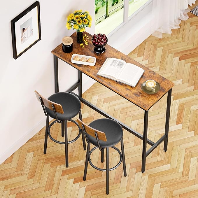 Bar Stools with Back, High Kitchen Barstools with Back, Counter Stools Bar - Image 9