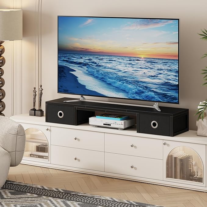 45" Large TV Riser with Fabric Drawers - Image 2