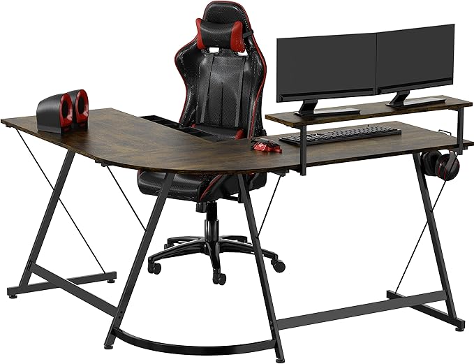 SHW 51 x 51 Inches Vista L-Shaped Desk - Image 5