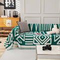 HANDONTIME Couch Cover Boho Sofa Covers Washable Forest Green Dog Covers by HANDONTIME