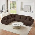 129" Oversized U Shaped Modular Sectional Sofa Couch by Unknown