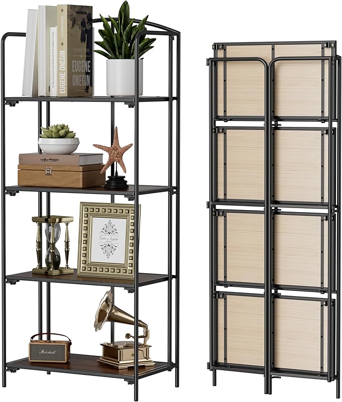 Crofy No Assembly Folding Bookshelf by Crofy