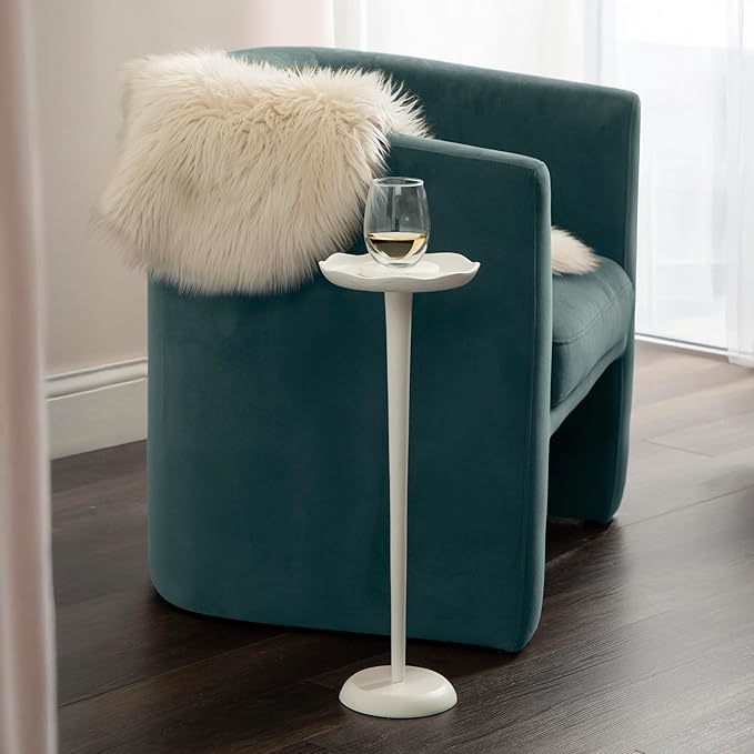 Kate and Laurel Alessia Modern Decorative Metal Drink Table, Transitional Round - Image 2